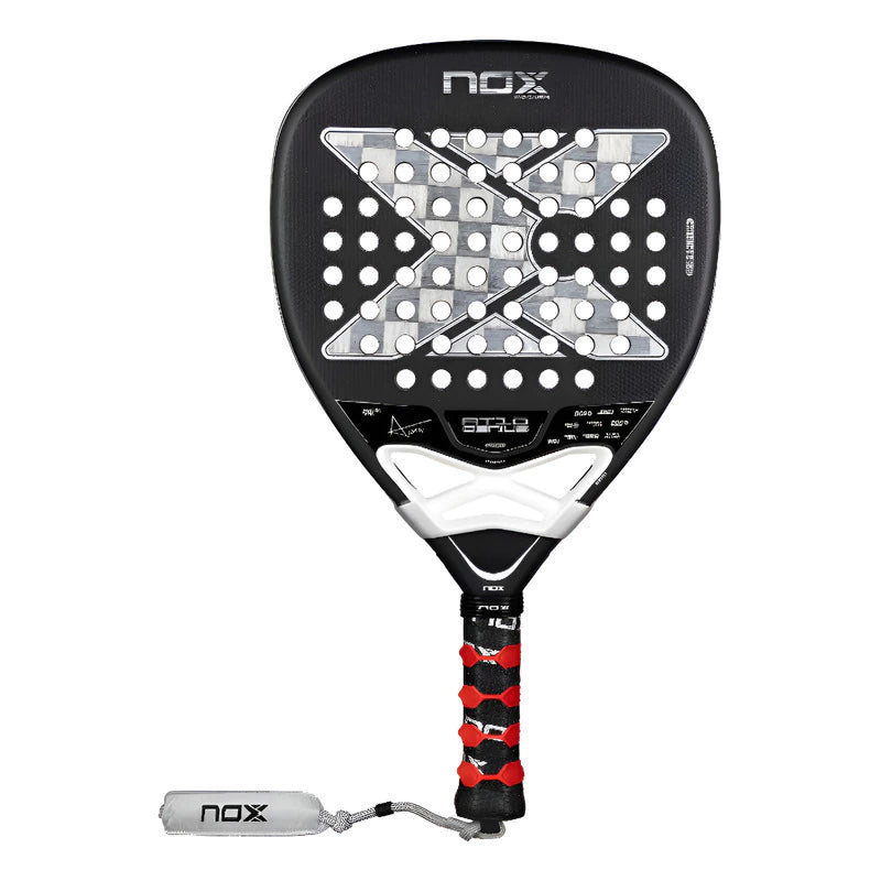 Pala de Padel Nox At10 Genius Attack 18k 2026 Agustin Tapia Negro