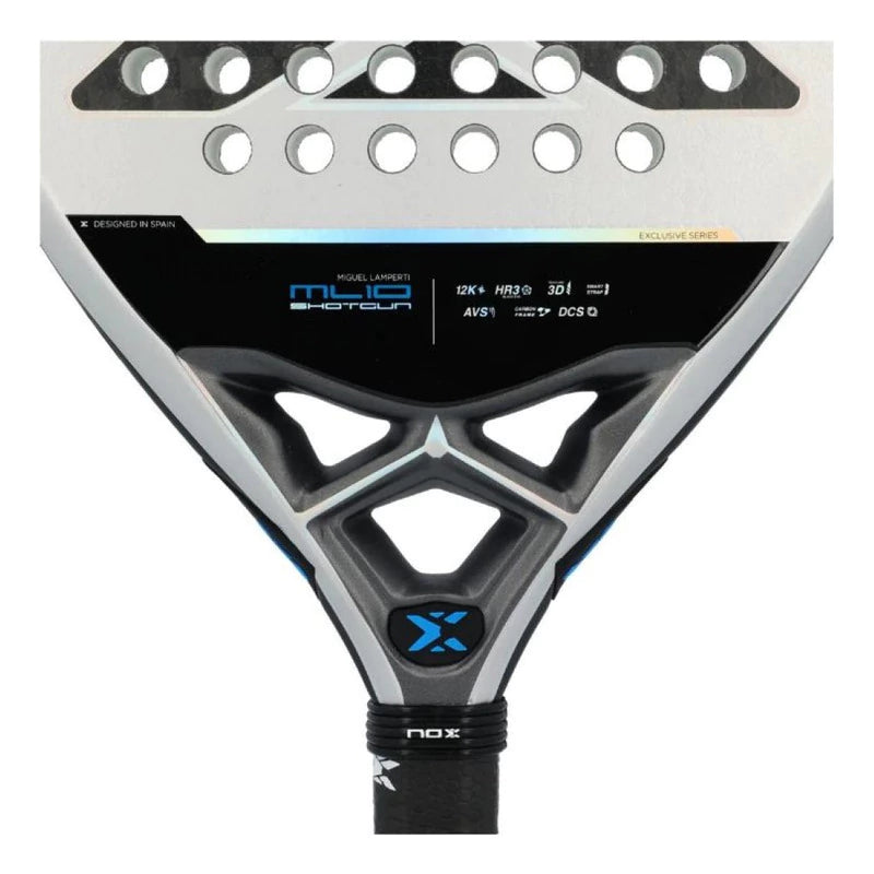Pala de Padel Nox Ml10 Shotgun Luxury 12k Series Ex Gris