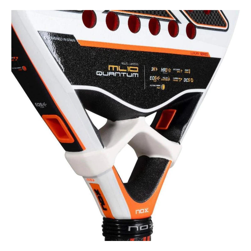 Pala de Padel Nox Ml10 Miguel Lamperti Quantum 3k 2025 Blanco