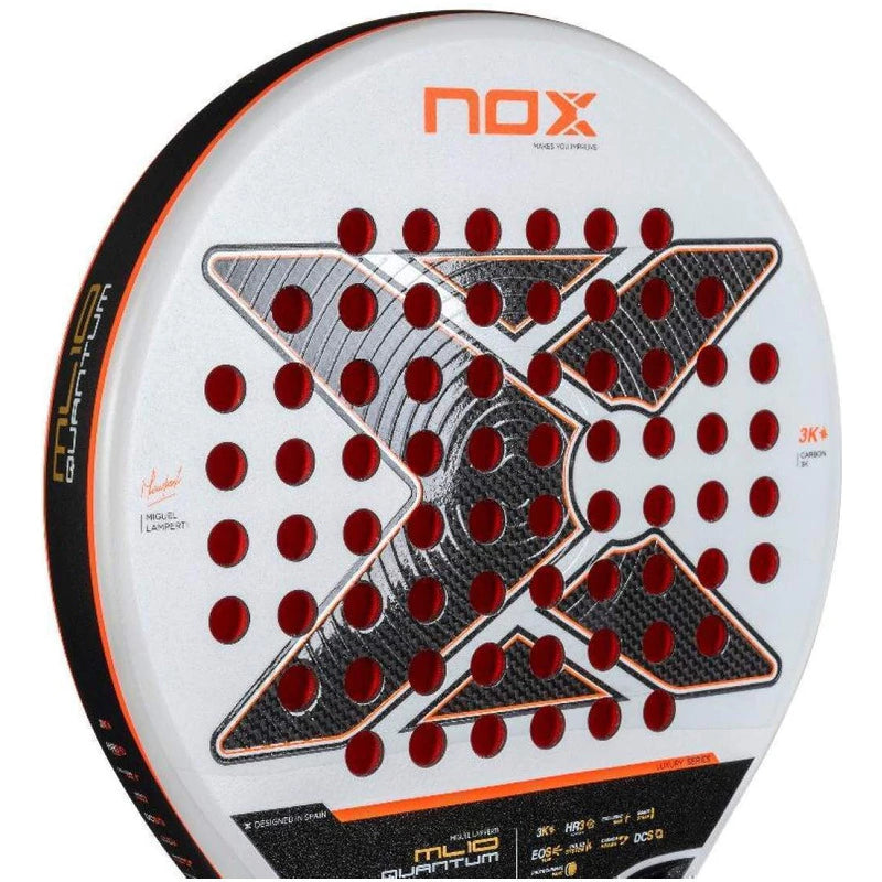 Pala de Padel Nox Ml10 Miguel Lamperti Quantum 3k 2025 Blanco