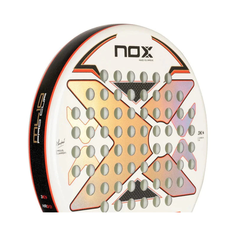 Pala Nox Ml10 Luxury Pro Cup 2024 + Funda+ Overgrip Color Blanco