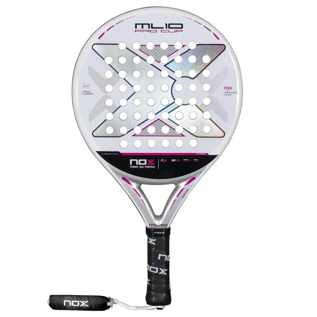 Pala Nox ML10 Pro cup Silver Miguel Lamperti