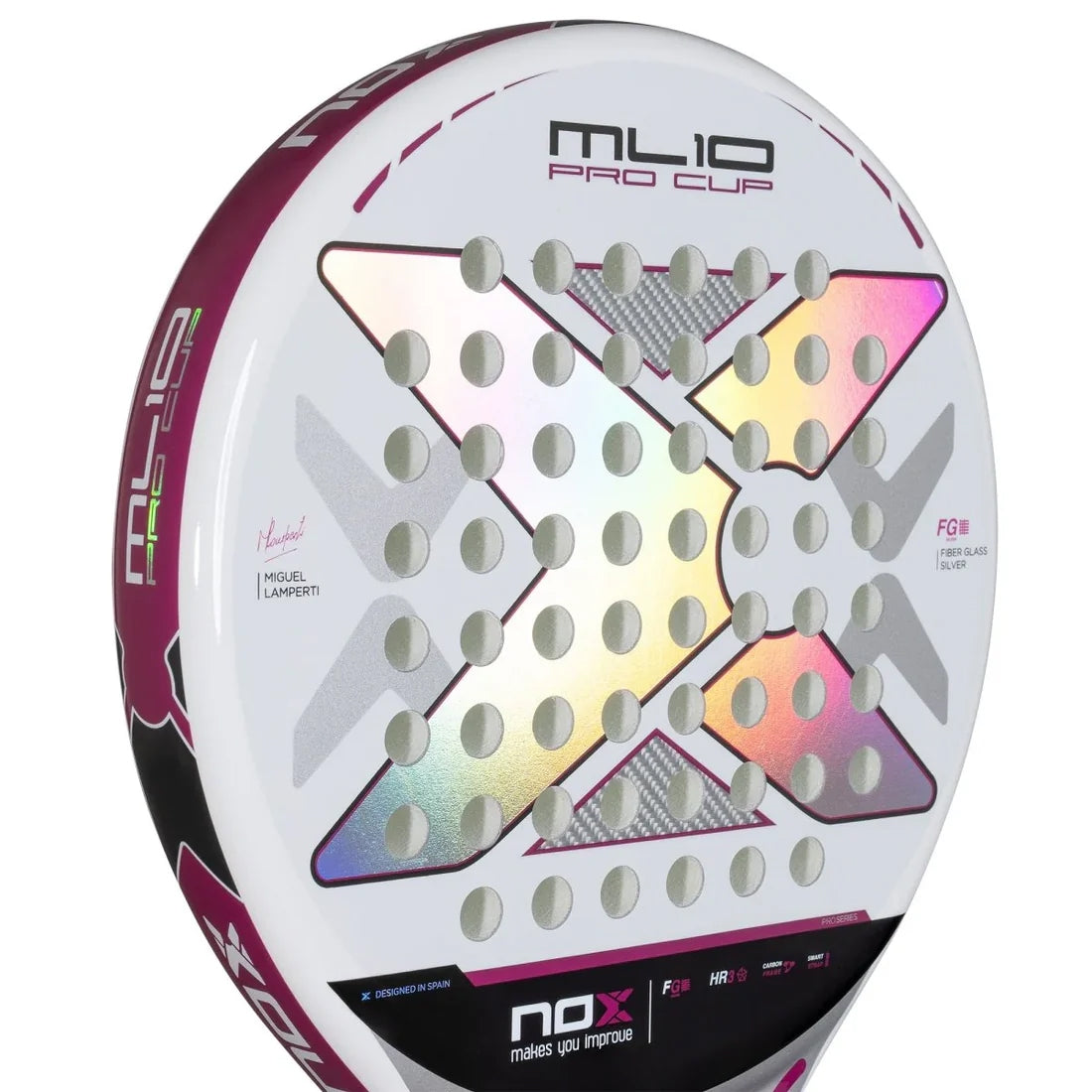 Pala Nox ML10 Pro cup Silver Miguel Lamperti