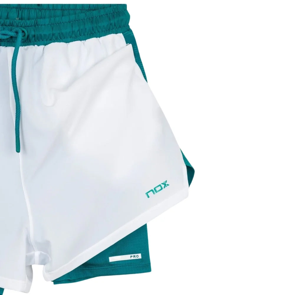 NOX SHORT HOMBRE PRO WHITE/IVY GREEN 26