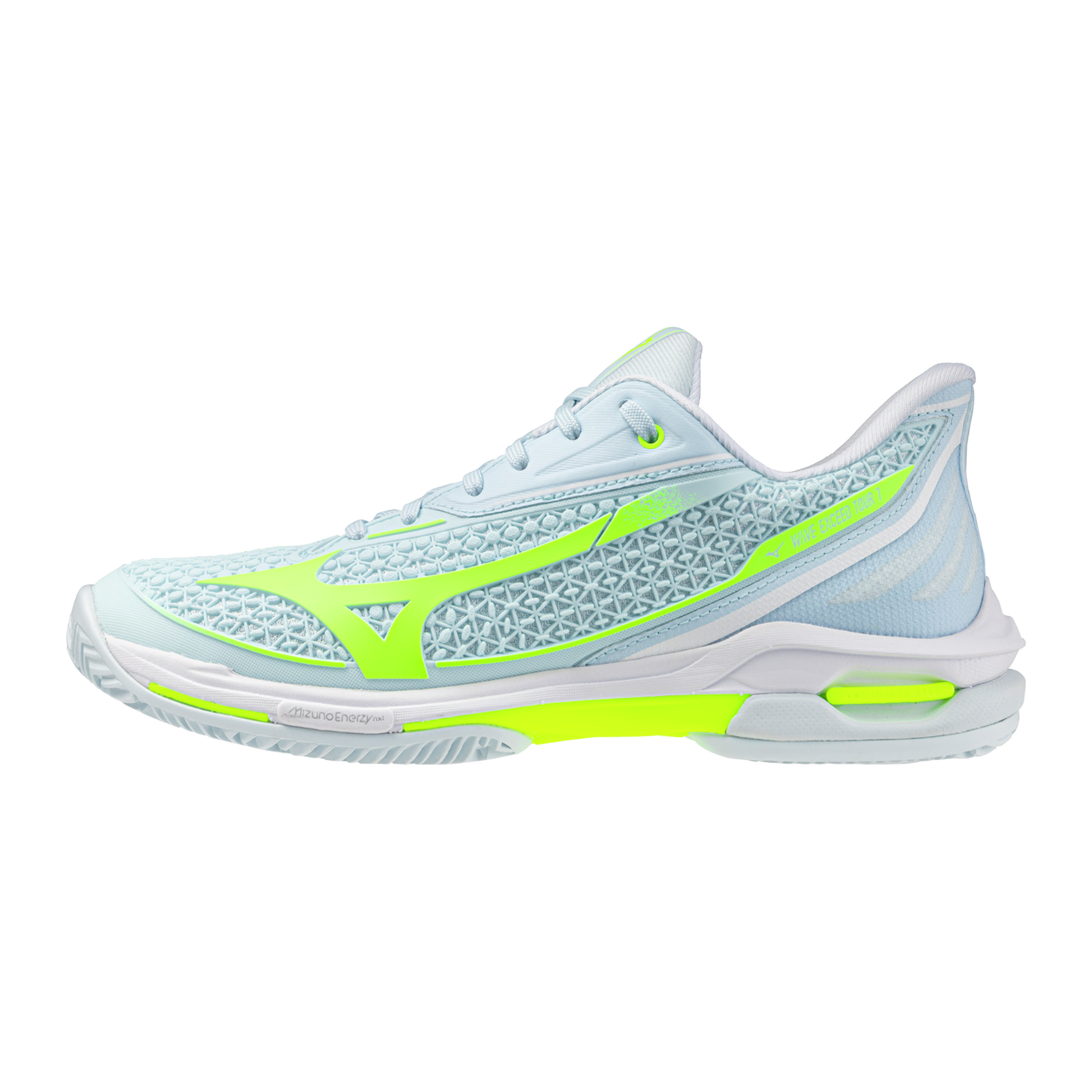 Tenis Mizuno Wave Exceed Tour7 Azul Claro Fluor Mujer