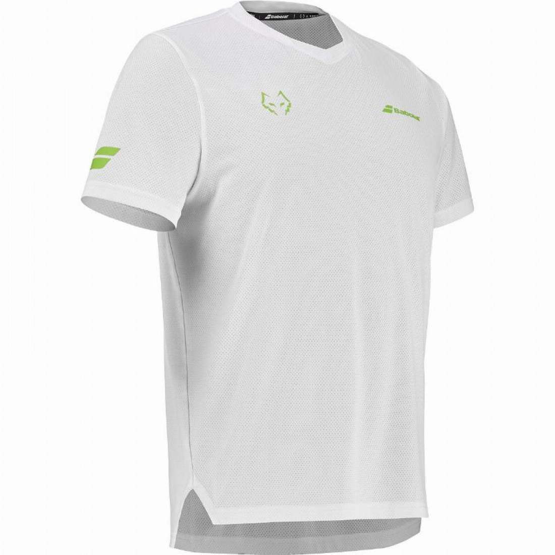 Camiseta Babolat Crew Neck Tee J. Lebron Blanco