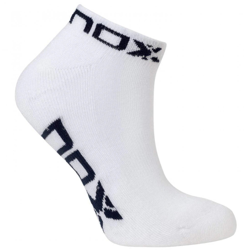 Calcetin Tecnico Tobillero Nox Para Padel Mujer Blanco Azul