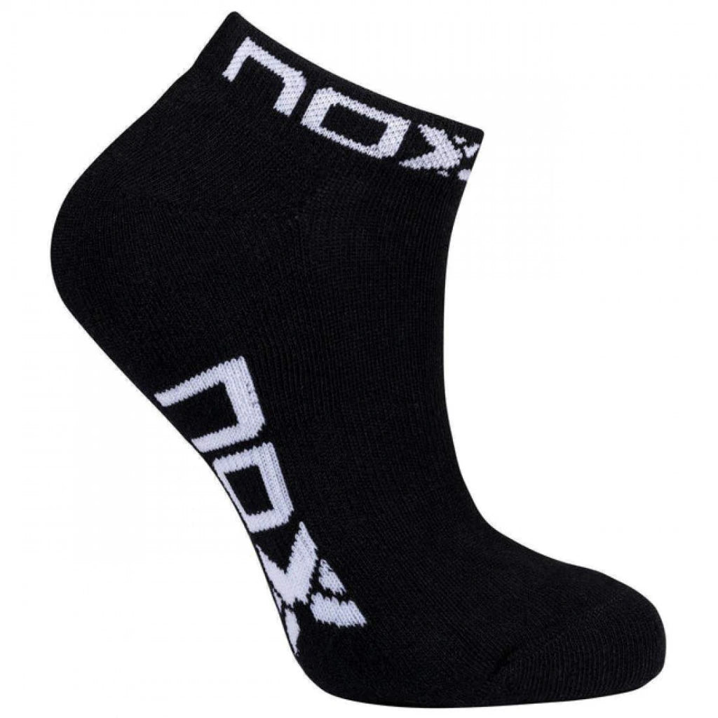 Calcetin Tecnico Tobillero Nox Para Padel Mujer Negro Blanco