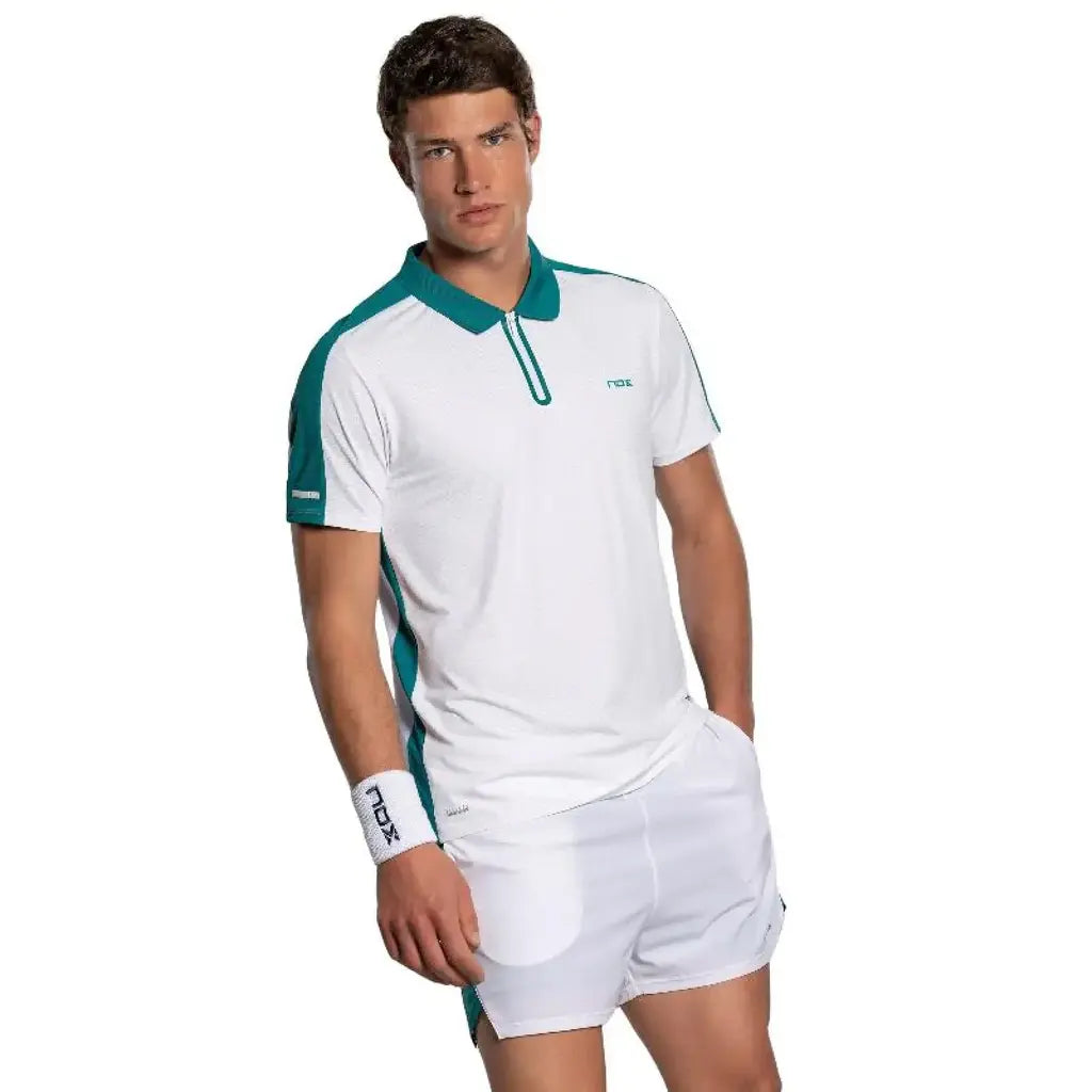 Camiseta Nox Polo Hombre Pro White/Ivy Green